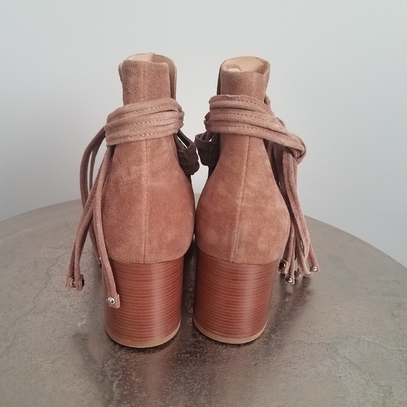 Rag & Bone  Booties Dalia ll Camel Suede Ankle - Picture 2 of 8